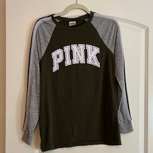 Victoria’s Secret pink long sleeve baseball tee